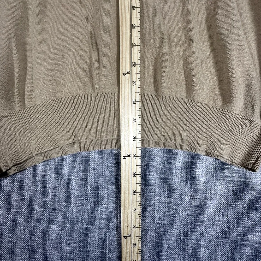 POLO RALPH LAUREN SZ XL MEN'S VINTAGE PIMA COTTON PULLOVER V-NECK CAMEL SWEATER
